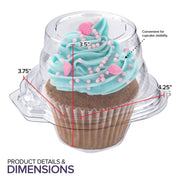 Stock Your Home 800 Count / Transparent / 800 Cupcake Carriers