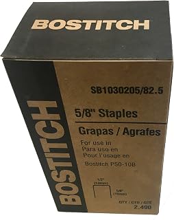 Bostitch Sb1030205-82.5 20X 2496Pk 1/2 inch Crown 5/8 inch Leg Plier Staples