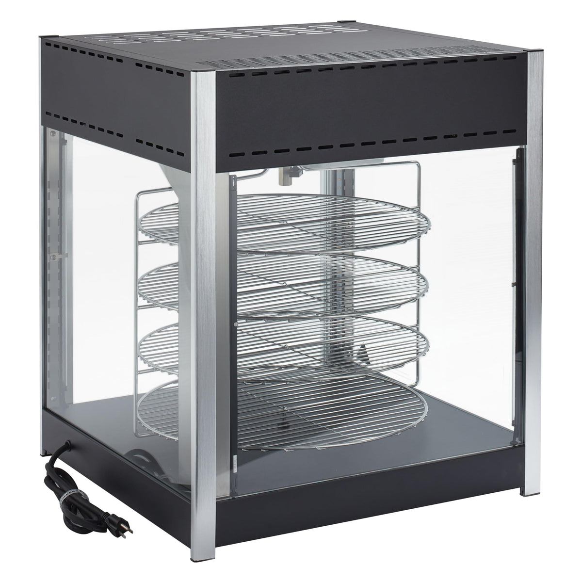 18" Black Commercial Pizza Warmer by Winco – 18", 4.0 load, Stainless Steel, Black, Model EDM-1K