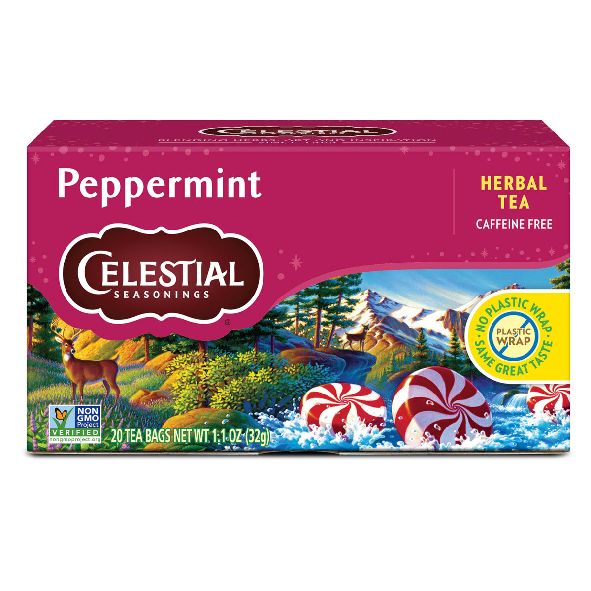 Tea, Peppermint, 20 ct by Celestial Seasonings – 20 Count (Pack of 1), Box Color, Model CES00008