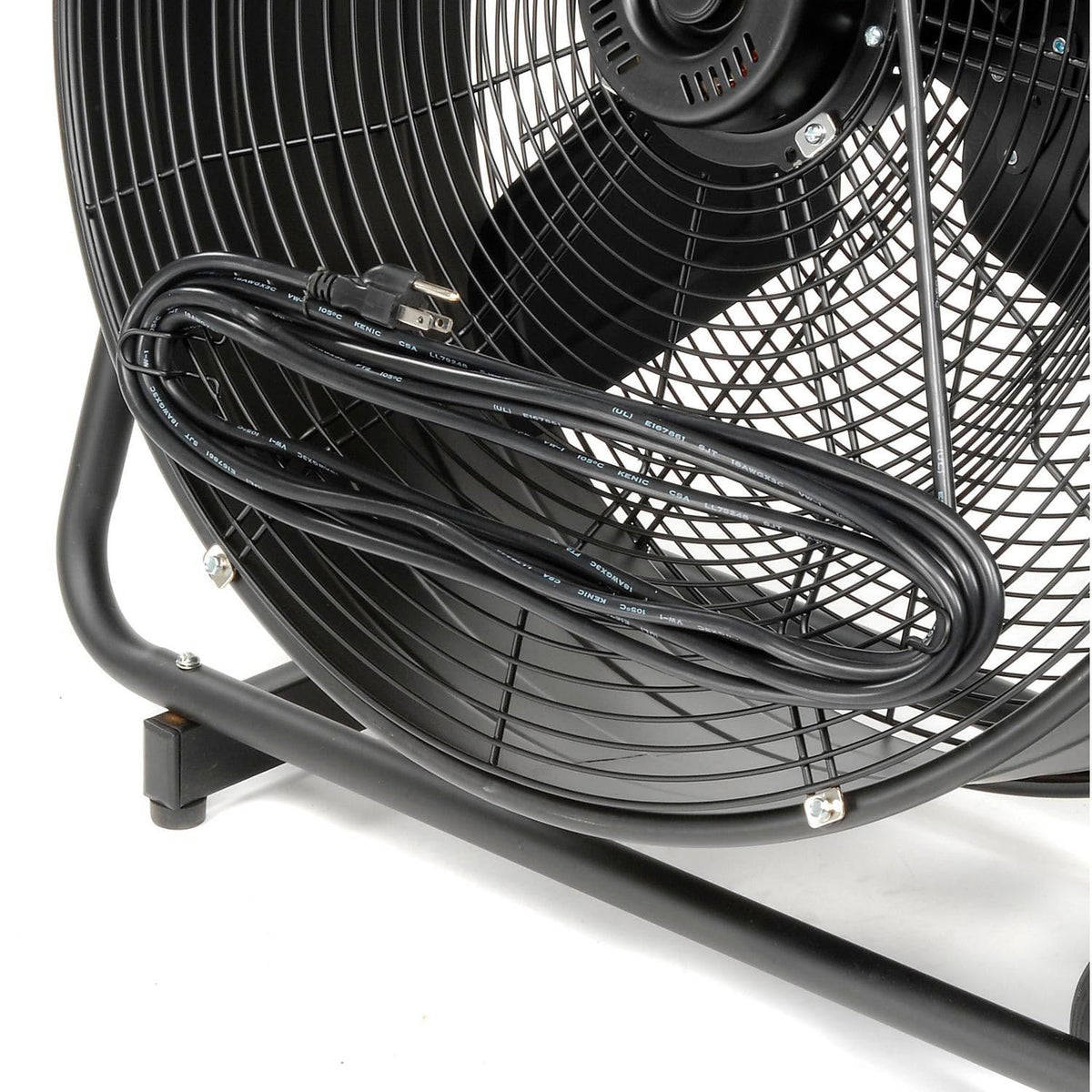 24" Diameter Portable Tilt Drum Blower Fan by Global Industrial – 13.25"L x 30"W x 30.5"H, Alloy Steel, Black, Model MI0820R