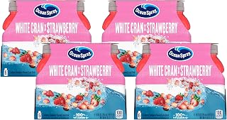 Ocean Spray White Cranberry Strawberry Juice Drink, 10 Fl Oz Bottles, 6 Count (Pack of 4)