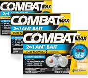 Combat Max 2 in 1 Ant Bait Station, 4 Count (Pack of 3)