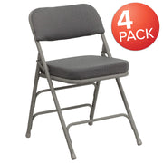 Flash Furniture Gray Fabric/Gray Frame / Set of 4 / Folding Chair Folding Chairs