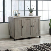 Sauder Mystic Oak / L: 40.08" x W: 19.45" x H: 28.5" / Tall Cabinet Sewing Storage