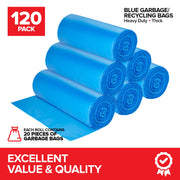 Stock Your Home 120 / 1 Count (Pack of 120) / Blue Trash Bags