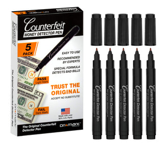 Counterfeit Bill Detector Marker Pen by Dri Mark – Model CFD5PK
