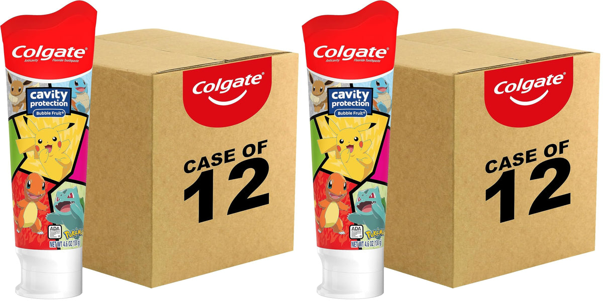 Colgate Bubble Fruit / 4.6 Ounce (Pack of 24) / Pokemon Toothpaste