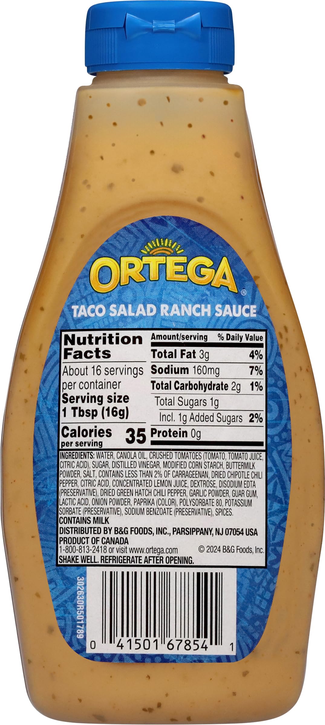 Mild Taco Salad Ranch Sauce by Ortega – 9 Ounce (Pack of 1), Model 1167854