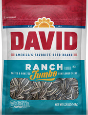 David Ranch,Salted / 5.25 Ounce (Pack of 2) / Tan, Black Sunflower Seeds