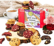 David's COOKIES Get Well Soon Cookie Gift Basket - Gourmet Bakery Dessert Gift for Recovery, Comfort and Appreciation Occasions - Mini Cookies Sweet Sampler Tin