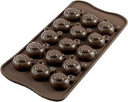 Silikomart SCG35 Choco Pigs, Silicone, Brown, 21x10.5x1.6 cm