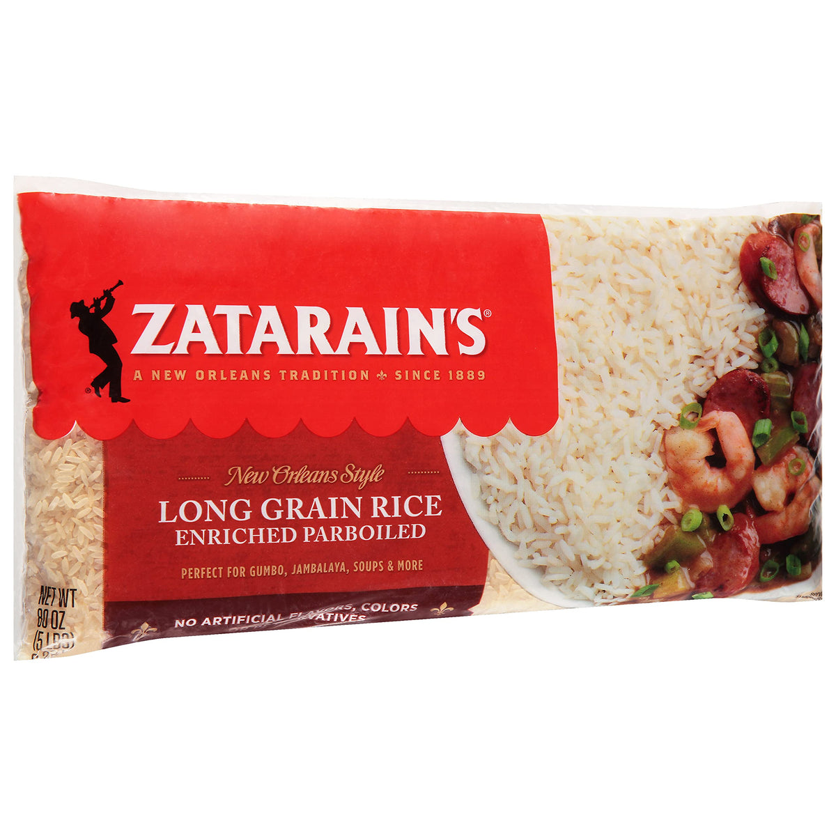 Enriched Parboiled Long Grain Rice by Zatarain's – 80 Ounce (Pack of 1), Model 071429081307
