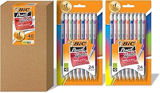 BIC Xtra-Sparkle Mechanical Pencil, Medium Point (0.7mm), Fun Design With Colorful Barrel, 48-Count