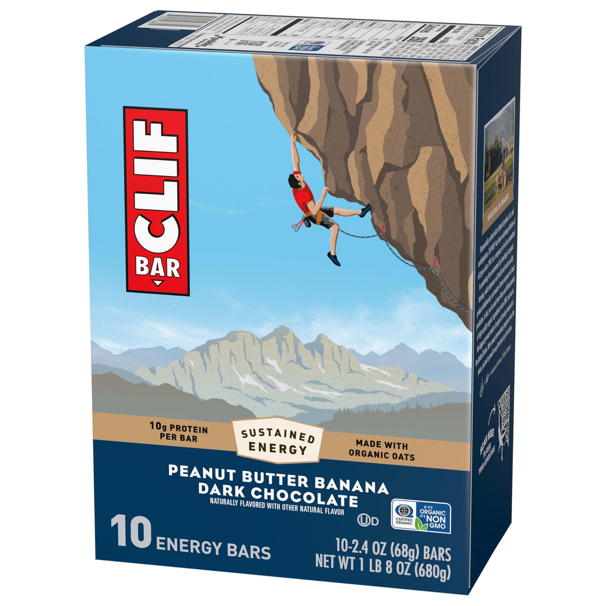 Energy Protein Bars - Peanut Butter Banana with Dark Chocolate - Made with Organic Oats - Energy Bars - Non-GMO - 10 Count (Pack of 4) by CLIF Bar – 10 Count (Pack of 4)