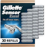 Gillette Sensor Excel Men's Razor Blade Refills, 30 Count