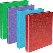 Avery Fashion 3 Ring Binders, 1" Round Rings, 12 Assorted Binders