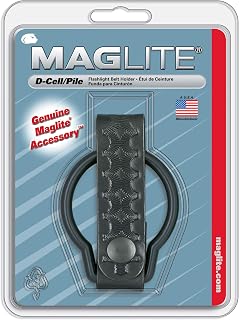 MagLite Black Plain Leather Belt Holder for D Cell Flashlights