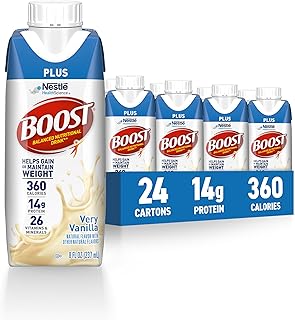 BOOST Plus Ready to Drink Nutritional Drink, Very Vanilla, 24 Pack
