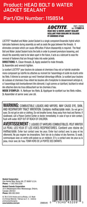 Head Bolt and Water Jacket Sealant by Loctite – 50 Milliliter, Anaerobic, Red, Model 1158514