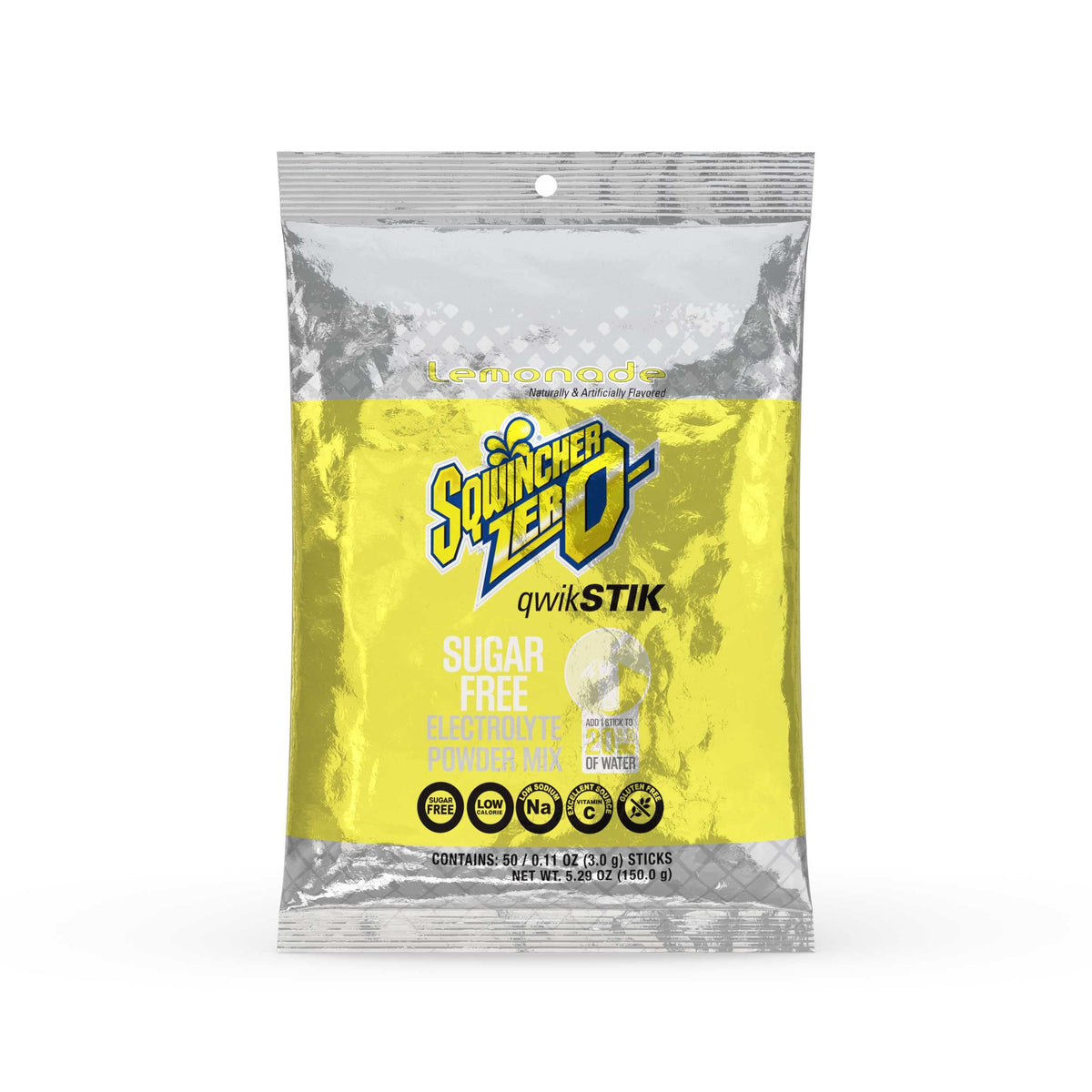 Zero Sugar Hydration Bundle with Lemonade Drink Mix (50 Pack) and Assorted Flavor Freezer Pops (50 Count) by Sqwincher – 0.11 Ounce (Pack of 50), 10 Count (Pack of 5)