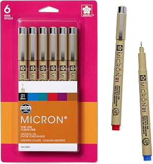 Sakura .25mm Pigma Micron Pen Set - 6PK/Multi