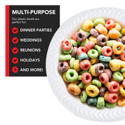 800 Count 12 oz White Plastic Bowls by Stock Your Home – 32 Pack Pack of 25, 12.0 ounces, Plastic, White, Pack of 800