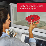 Kitchen Storage Containers with Vented Lids by Rubbermaid – 10 inches (L) x 16 inches (H), 11 liters, 11.0 liters, Plastic, Red, Pack of 40