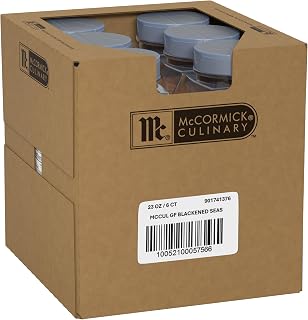 McCormick Culinary Seasoning, Blackened, Non GMO, No MSG added, For Quality Blackened Flavor in Culinary & Professional Kitchens, 23 oz (Pack of 6)