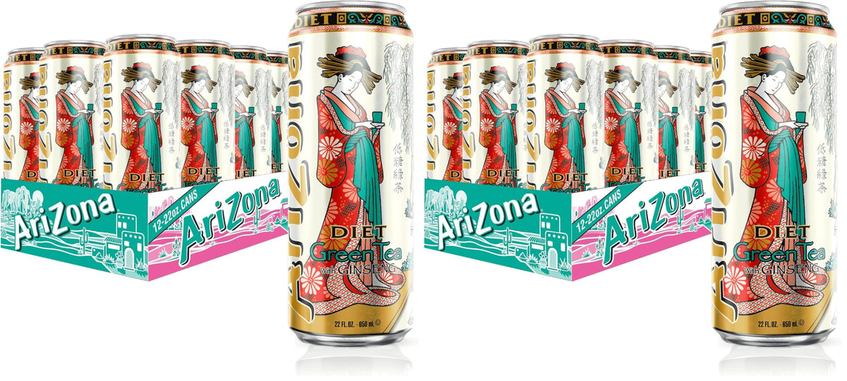 AriZona Diet Green Tea / 22 Fl Oz (24 Pack) / Diet Green Iced Tea