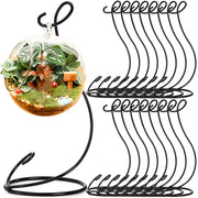 Peohud Hanging Holder Set, 9 Inch Tall Iron Wire Stand, Black, 16 Pack
