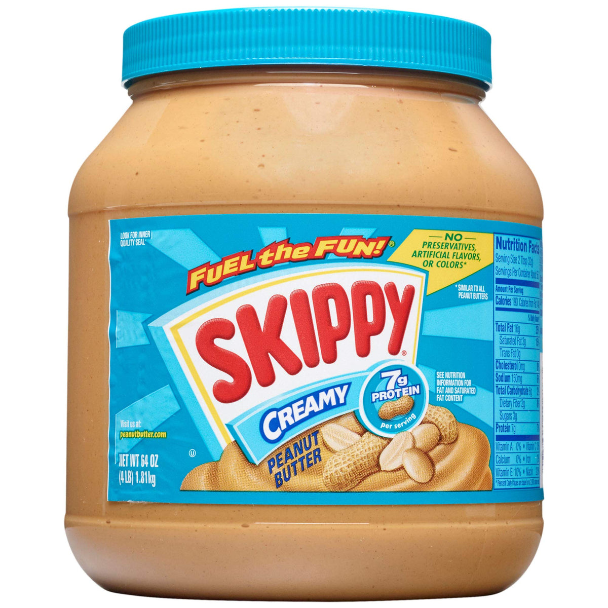 SKIPPY Peanut Butter / 64 Ounce (Pack of 1) / 1 Peanut Butter