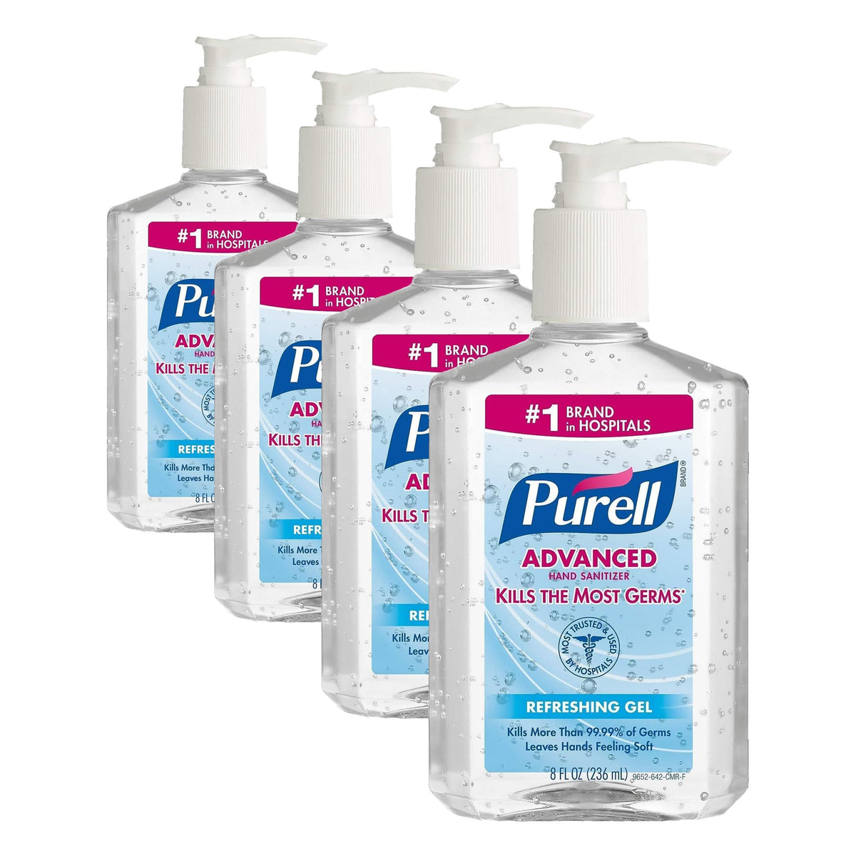 Purell 8 Fl Oz (Pack of 4) / White / liquid Hand Sanitizers