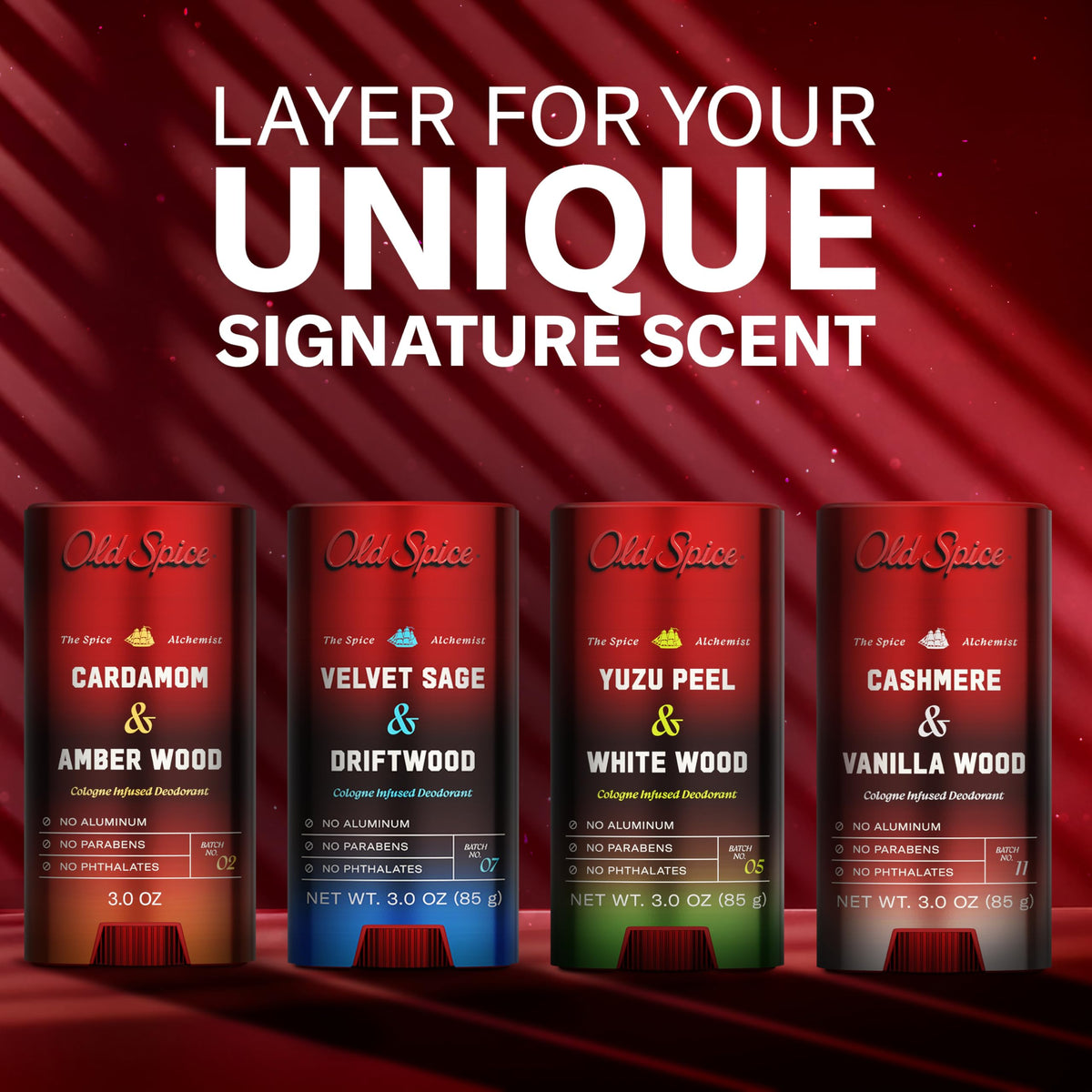 Old Spice Cardamom + Amber Wood / 3 Ounce (Pack of 12) / 12 Deodorant