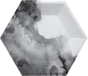 Creative Converting Watercolor Wash Black Paper Plates, 10"
