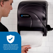 Element Paper Towel Dispenser by San Jamar – 1.5" Core Diameter, Acrylonitrile Butadiene Styrene, Black Pearl, Model T990TBK