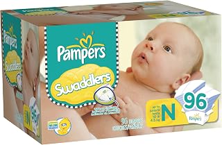 Pampers Swaddlers Diapers, Super Pack, Size Newborn, 96 Count