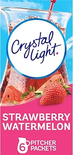 Crystal Light Sugar-Free Strawberry Watermelon Low Calories Powdered Drink Mix 6 Count Pitcher Packets