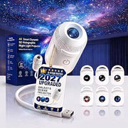 2027 Upgraded Hd Smart Dynamic 5d Holographic Night Light Projector - Plug and Play Hd Star Projector, 360° Adjustable Hd Galaxy and Ocean Projector for Bedroom Ceiling，24 Projection Films (6)