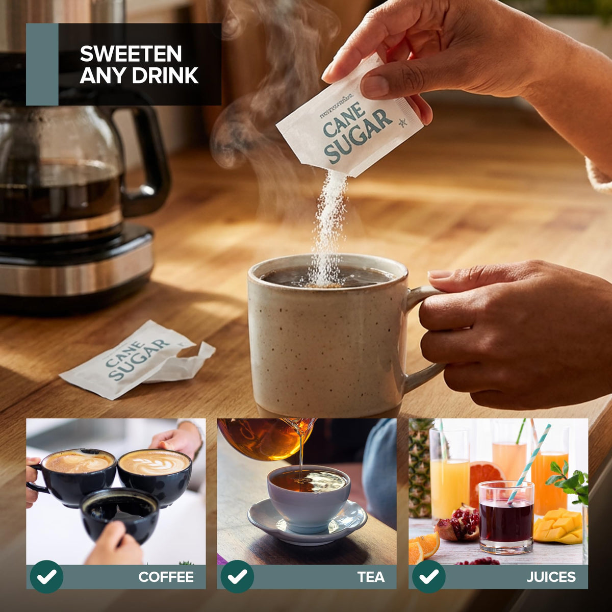 Stock Your Home White / 1000 Count / 1000 White Granulated Sugar