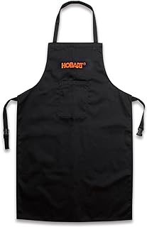 Hobart 770686 Black Cotton Welding Apron | Flame-retardant cotton; adjustable elastic waist strap; 24 x 36 in, one size fits most