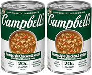 Campbell's Protein Homestyle Chicken and Rotini Soup, 16.1 Oz Can (Pack of 2)