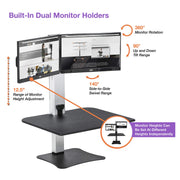 Victor Dual Monitor / Black / Modern Monitor Stands