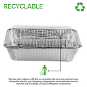 Stock Your Home 2 lb / 100 Pack / Silver Disposable Cookware