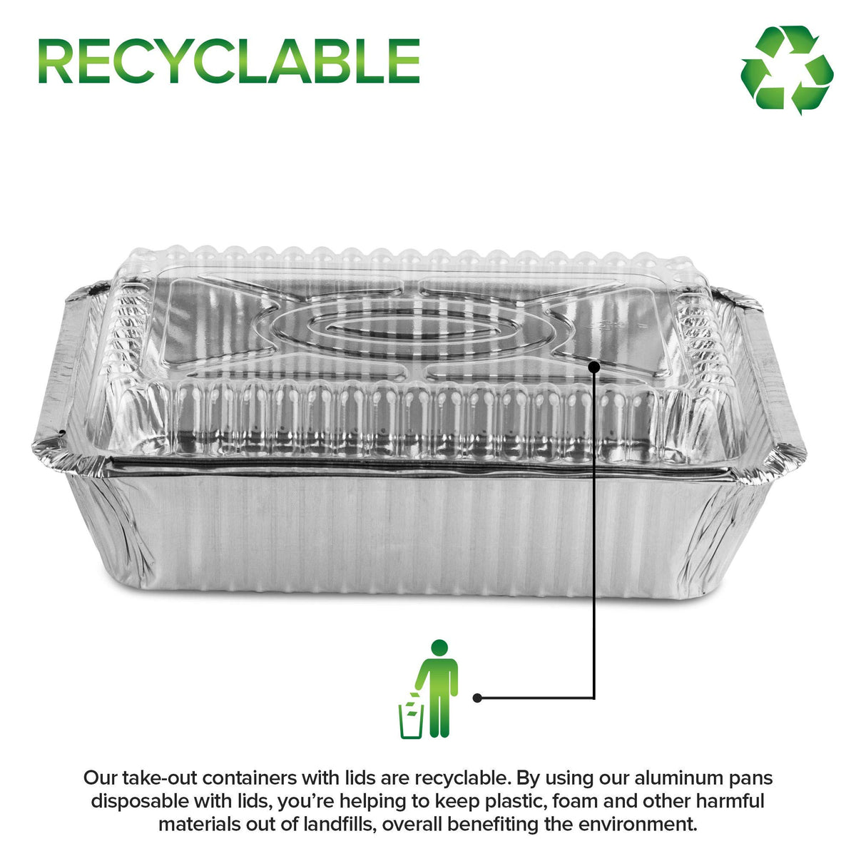 Stock Your Home 2 lb / 100 Pack / Silver Disposable Cookware
