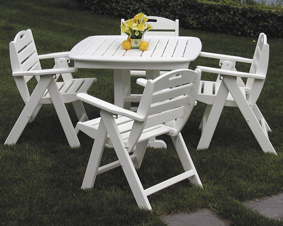 Nautical Low Back Chair by Polywood – Engineered Wood, Slate Grey, Model NCL32GY