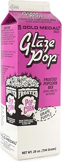 Gold Medal Grape Glaze Pop Frosted Popcorn Mix, 28 oz, 12 Count