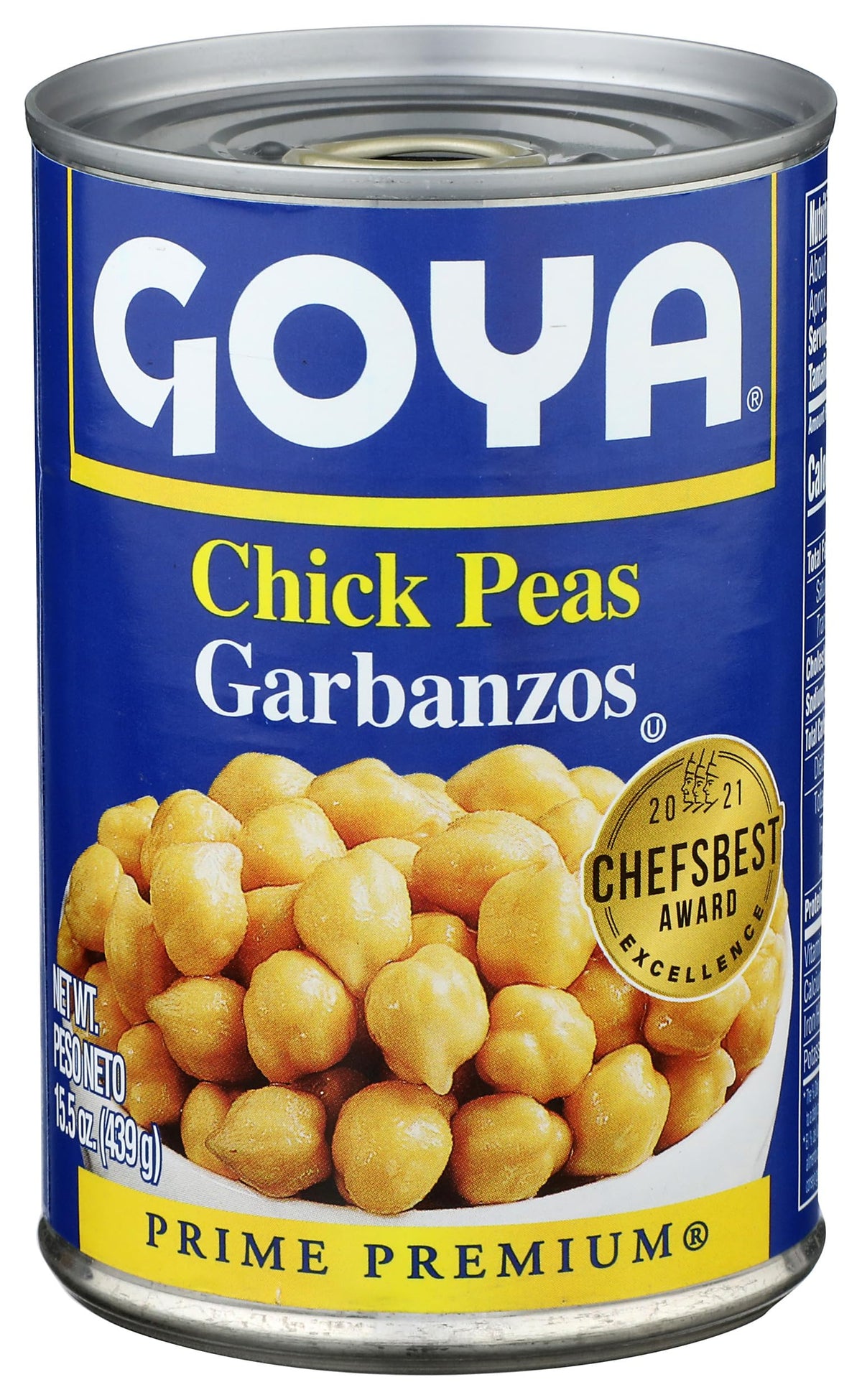 Goya Peas / 15.5 Ounce (Pack of 1) / 1 Garbanzo Beans