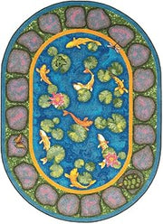 Joy Carpets Maria's Garden Rug, Multi, 5'4" x 7'8" Oval