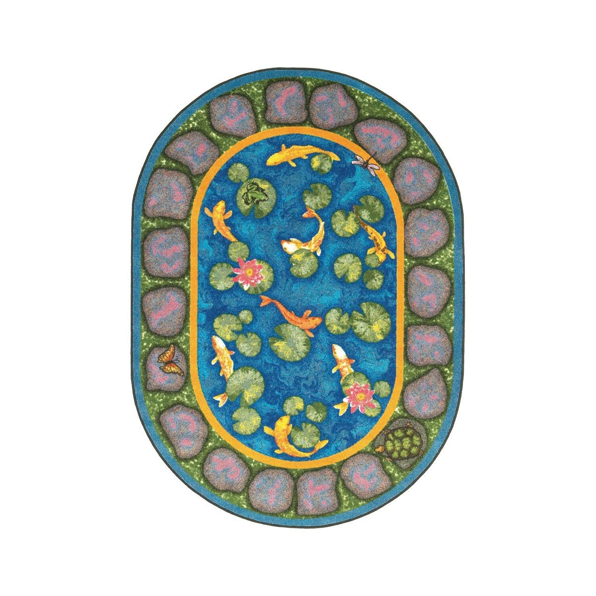 Maria's Garden Rug by Joy Carpets – 5'4" x 7'8" (Oval), Nylon, Multi Color, Model 1487CC